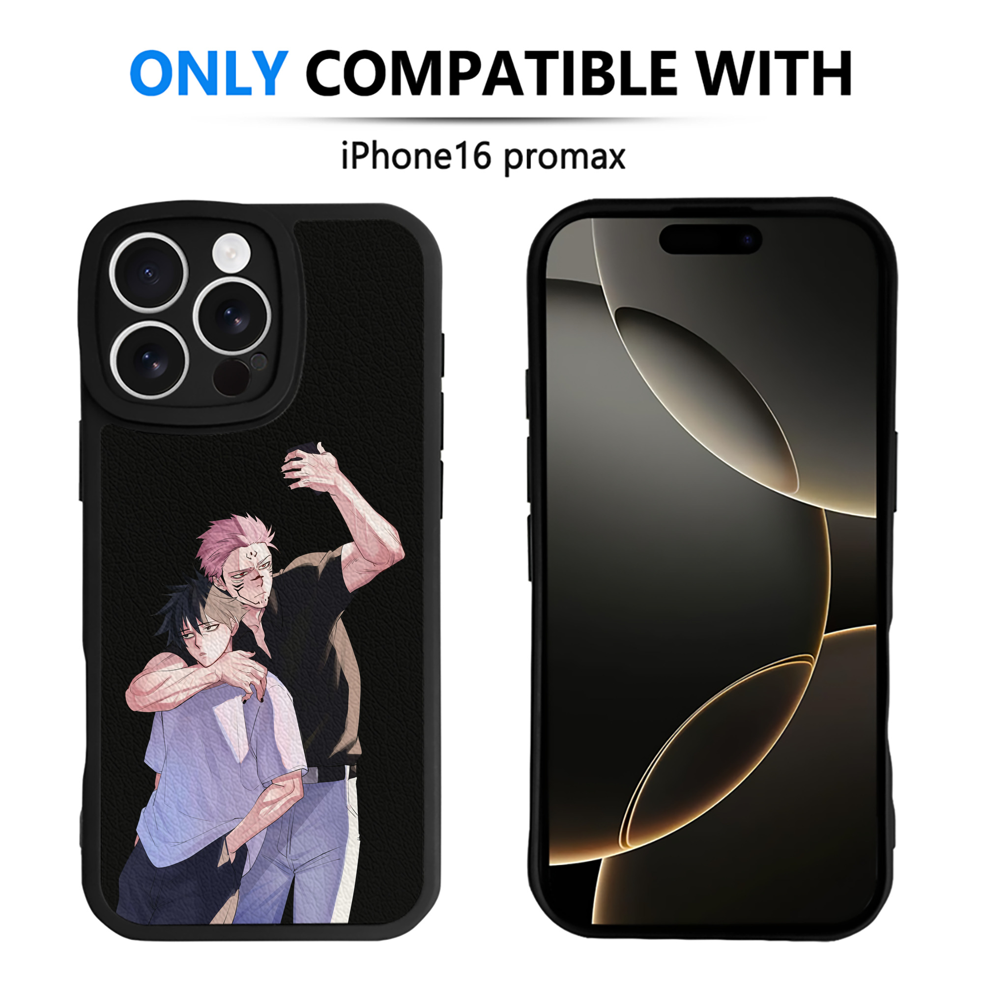 （画像用） 呪術廻戦 Jujutsu Kaisen 【iPhone 16シリーズ対応】シリコンスマホケース（レザー調） 材質：シリコン